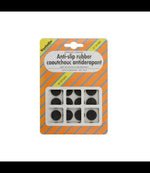 Anti-Rutsch-Gummi, selbstklebend, schwarz ø18 mm pro 16 Stück | BLADI.