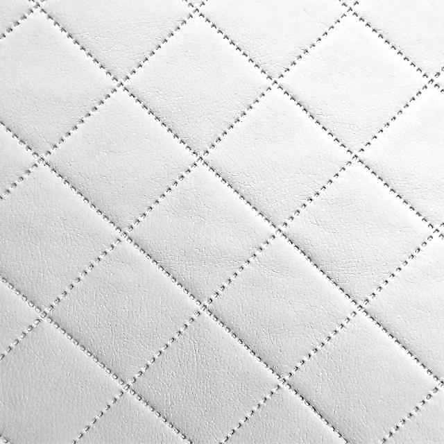 Bronco faux leather checked 5 x 5 cm - white - Bladi