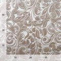 embossed floral pattern velvet - taupe - Bladi