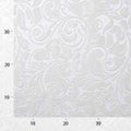 embossed floral pattern velvet - white - Bladi