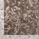 embossed floral pattern velvet - brown - Bladi
