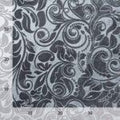 embossed floral pattern velvet - dark gray - Bladi