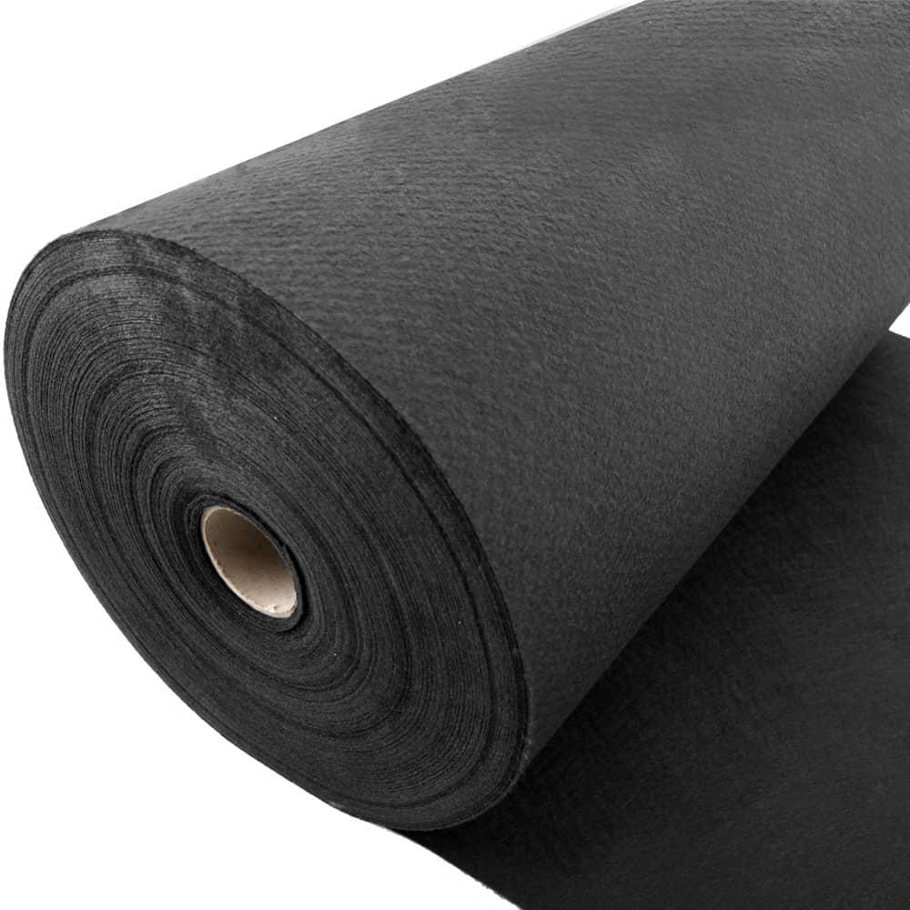 Fibertex onderdoek zwart 150 cm breed per meter - Bladi