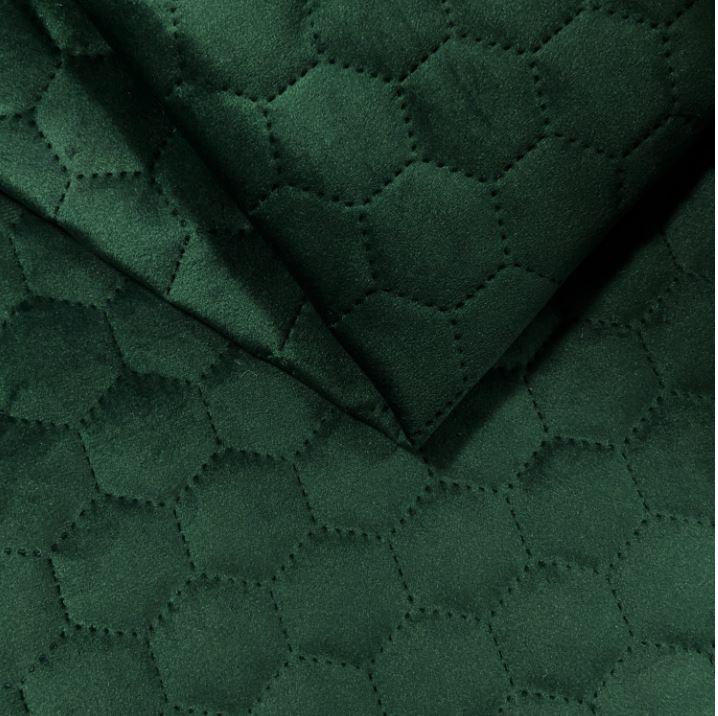 Gewatteerd holland velvet Hexagoon / honinggraat - groen - Bladi