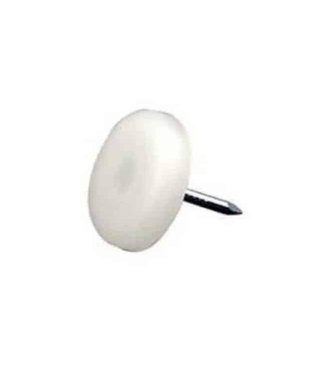 Glijnagel, kunststof wit diameter 20 mm per 4 stuks - BLADI meubelstoffen