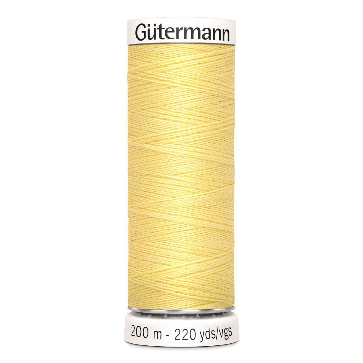 Hilo de coser universal Gütermann 200m - Amarillo claro 578