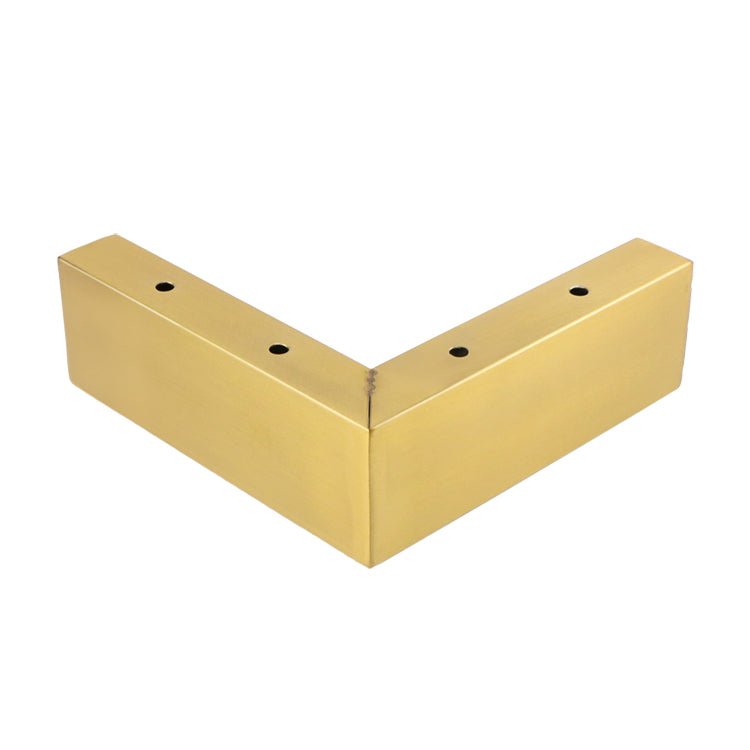 hoekmeubelpoot 15 x 15 cm hoogte 5.5 cm - zilver - Bladi