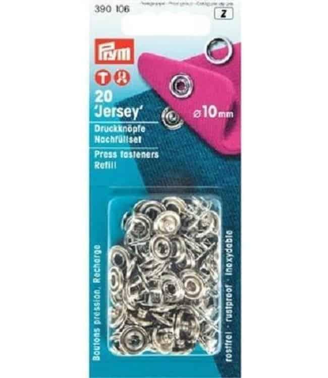 Jersey drukknopen 20 stuks 10 mm navulverpakking - Bladi