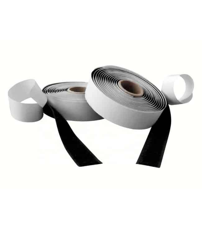Klittenband, zwart haak en lus rol 20 mm x 25 m - Bladi