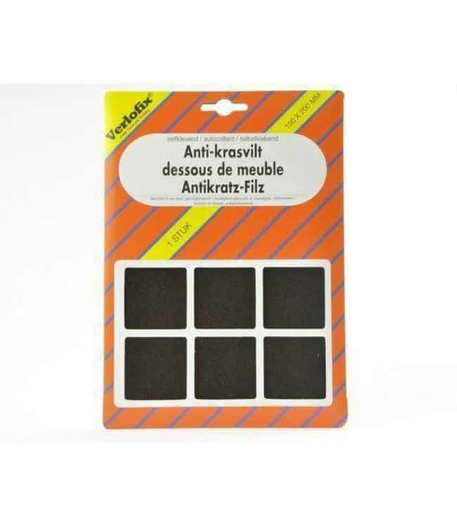 Zuschnittfilz, selbstklebend braun 150 mm x 200 mm pro 1 Stück | BLADI.