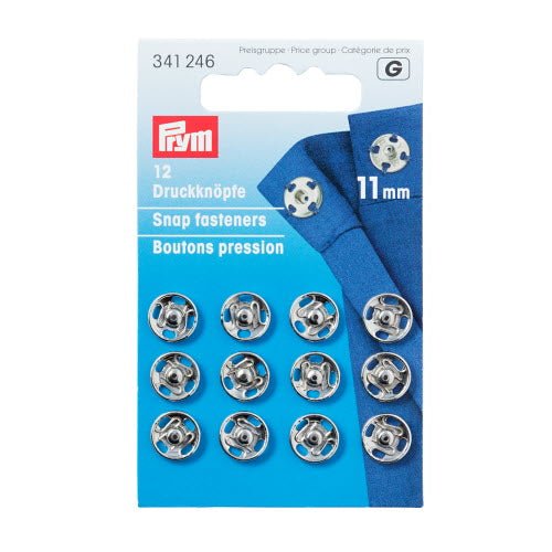 Prym aannaaidrukknopen 11mm zilver - Bladi