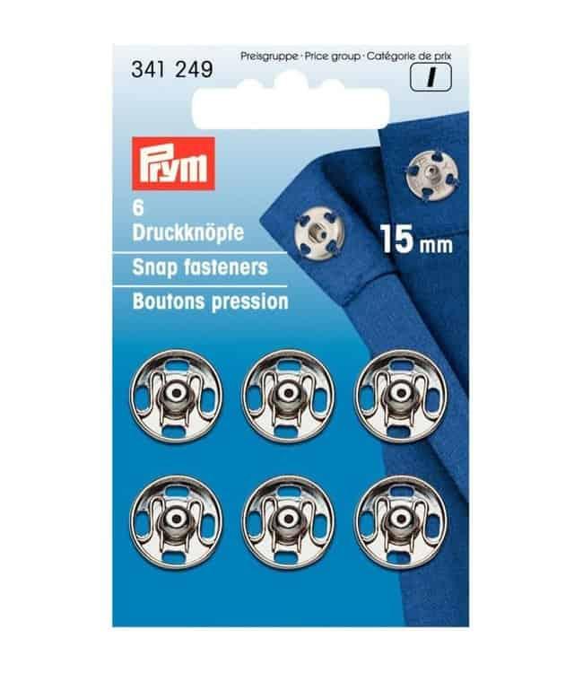 Prym Drukkers Zilver 15mm (krt) - Bladi