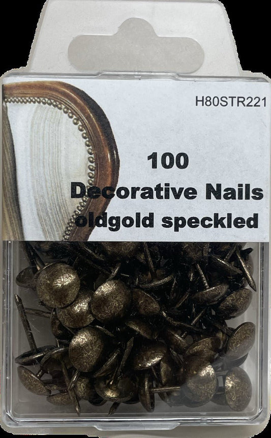 Ziernägel 100 Stück - Altgold - Bladi