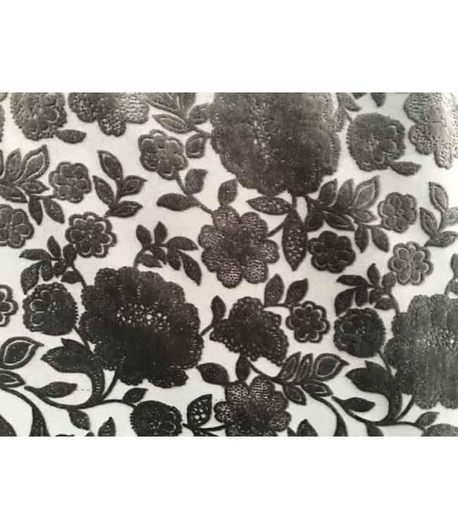Velvet Flower - Zwart - Bladi