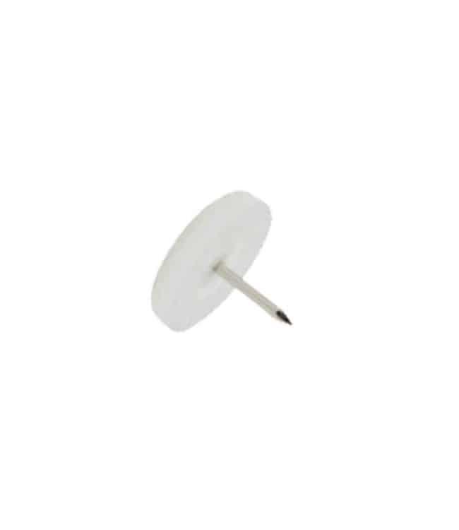 Viltnagel, nylon wit met nagel diameter 20 mm per 16 stuks - BLADI meubelstoffen
