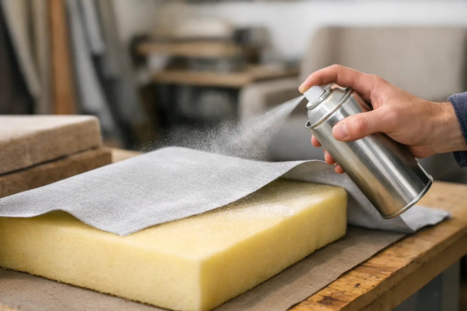 Spuitlijm gebruiken bij stofferen: zo werkt het
