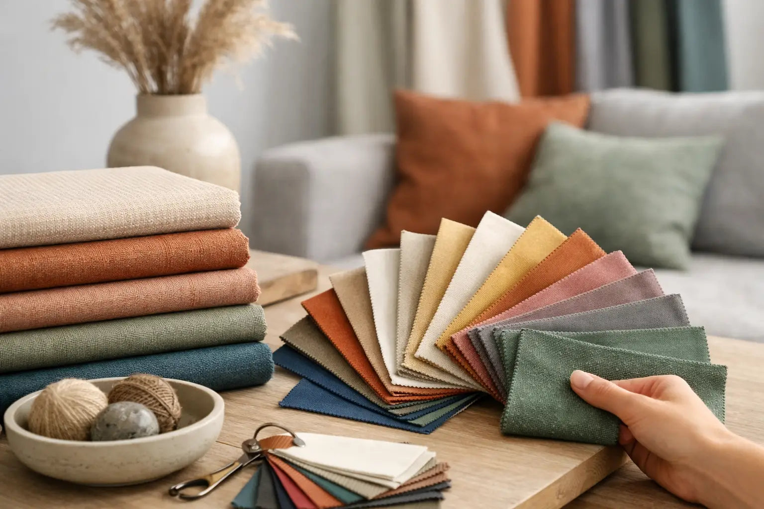 Populaire kleuren voor interieurtextiel kiezen