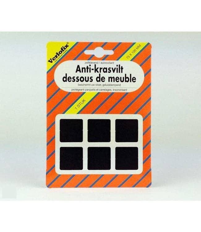 Kratzfester Filz, selbstklebend braun 75 x 100 mm pro 1 Stück | BLADI.