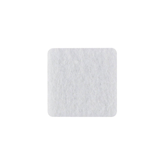 Kratzfester Filz, selbstklebend weiß 25 x 25 mm pro 9 Stück | BLADI.