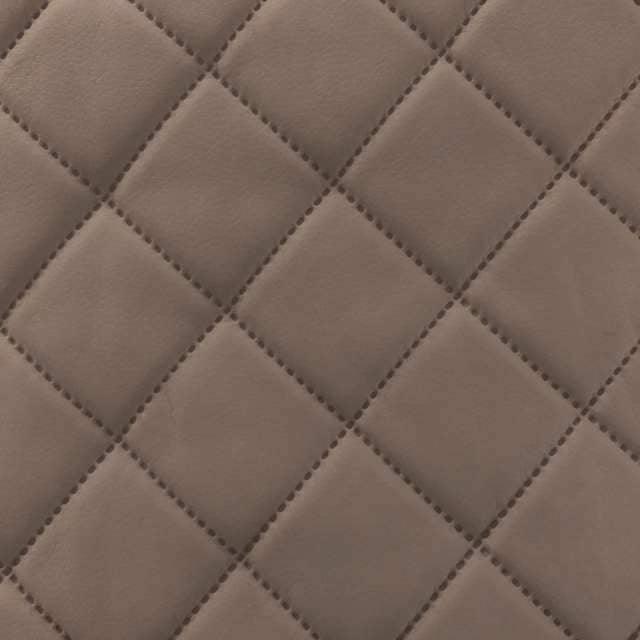 Bronco kunstleer skai ruitjes 5 x 5 cm - donker taupe - Bladi