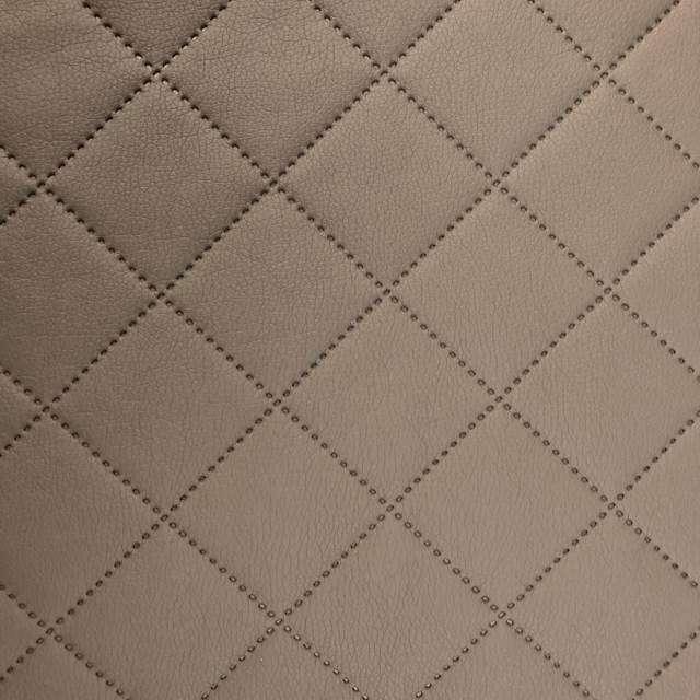 Bronco kunstleer skai ruitjes 5 x 5 cm - taupe - Bladi