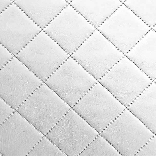 Bronco kunstleer skai ruitjes 5 x 5 cm - wit - Bladi