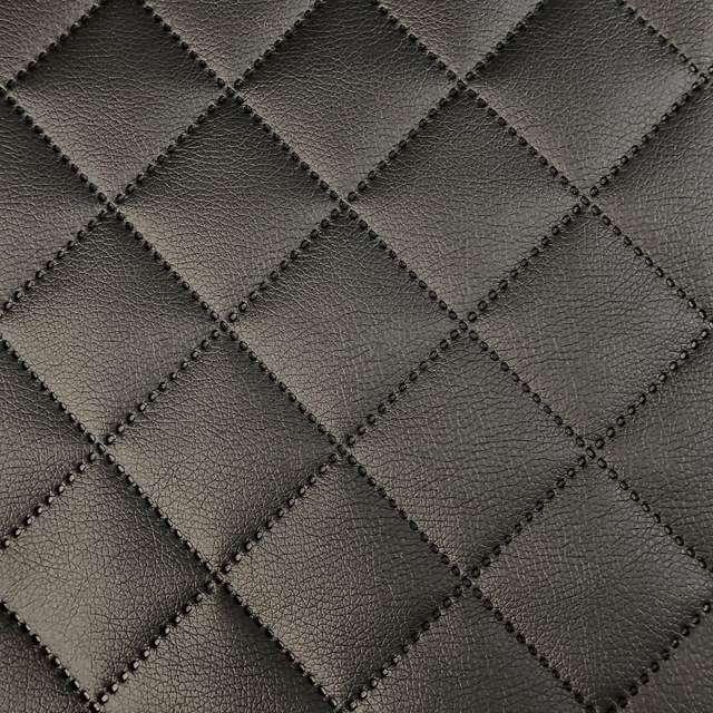 Bronco kunstleer skai ruitjes 5 x 5 cm - zwart - Bladi