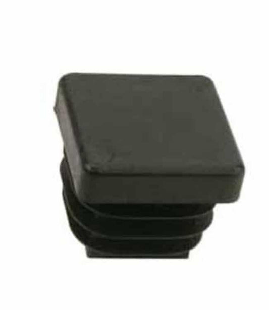 Tube stop square, black plastic 30 x 30 mm slat stop per 4 pieces | BLADI.