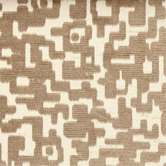 Chenille meubelstof Dubai-collectie C - donker taupe - Bladi