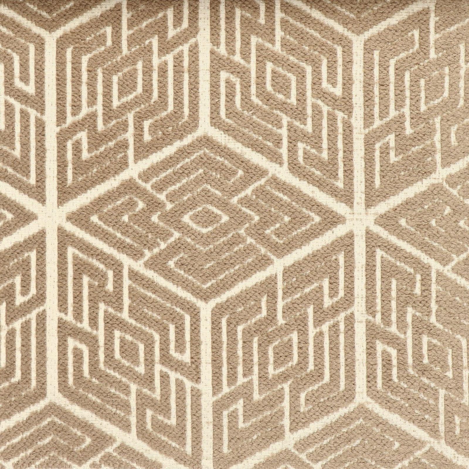 Chenille Möbelstoff Dubai-Kollektion F - dunkles Taupe - Bladi