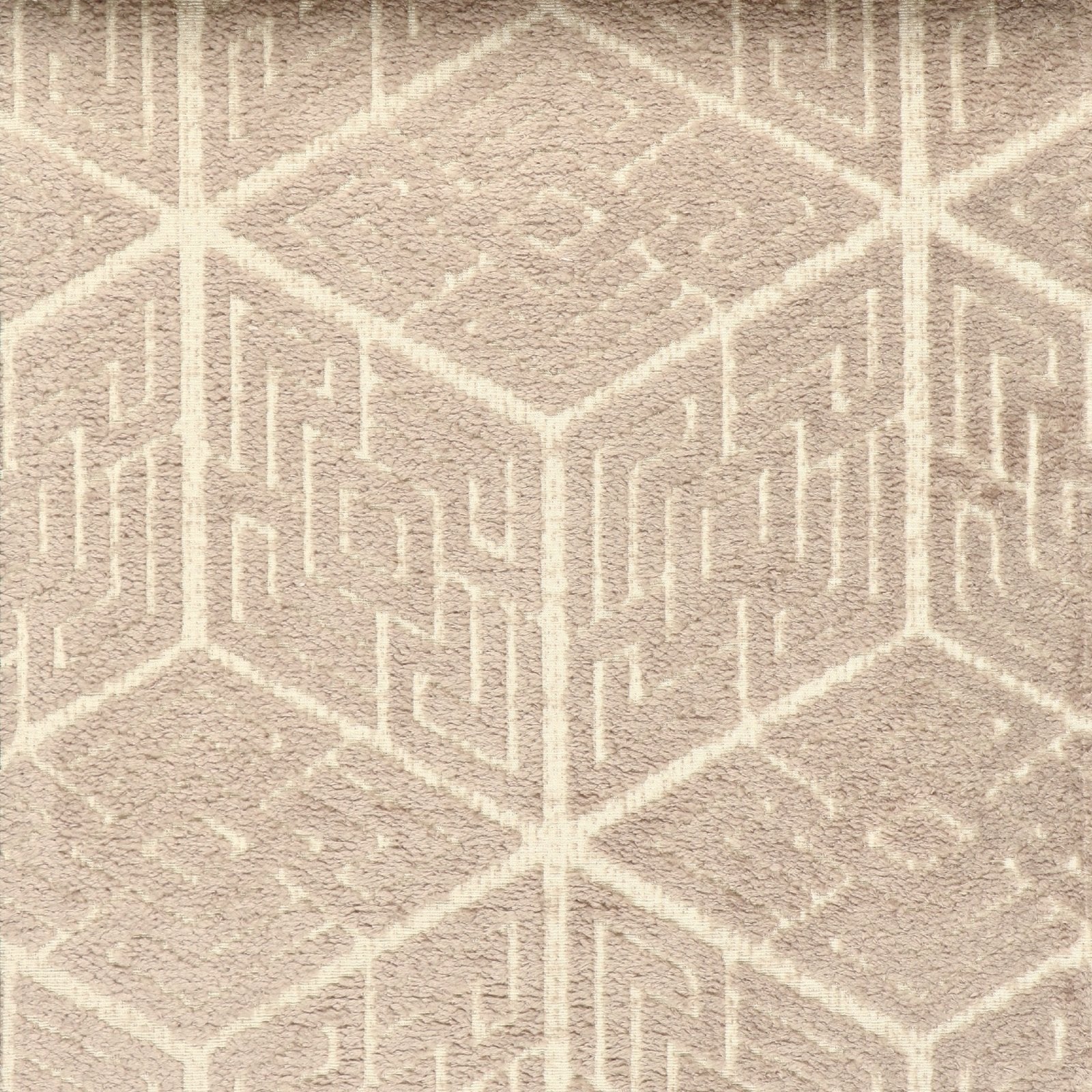 Chenille meubelstof Dubai - collectie F - taupe - Bladi