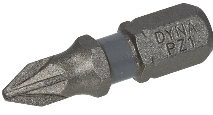 DYNAPLUS SCHROEFBIT 25MM PZ-1 GRIJS 10 stuks - Bladi