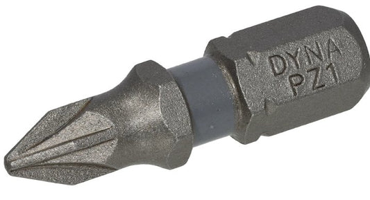 DYNAPLUS SCHRAUBBIT 25MM PZ-1 GRAU 10 Stück - Bladi