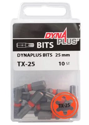 DYNAPLUS SCHROEFBIT 25MM TX-25 ORANJE - Bladi