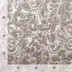 embossed bloemmotief velvet - taupe - Bladi