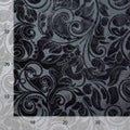 embossed floral pattern velvet - black - Bladi