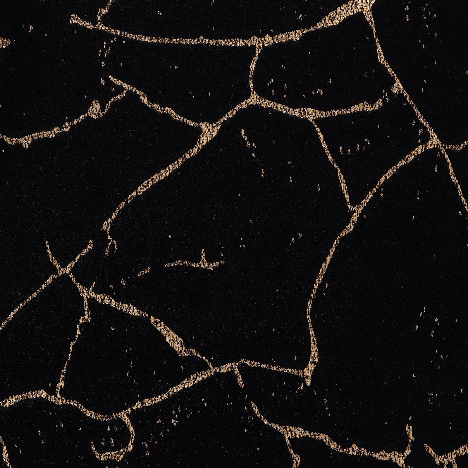 Fluweel Skali Marmer Goud - zwart - Bladi