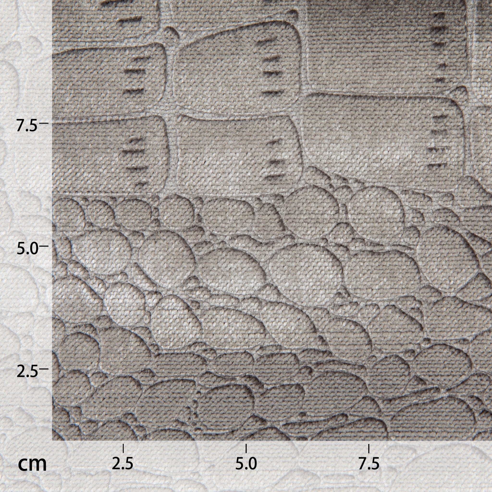Fluweel / Velvet glamour croco - Grijs - Bladi