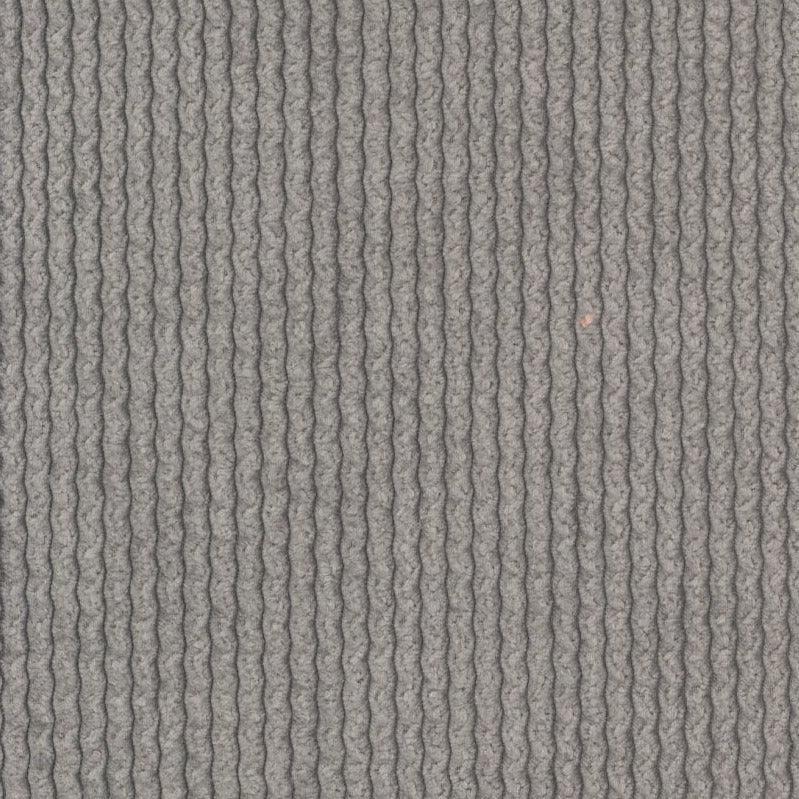 Geribbeld chenille - grijs - Bladi