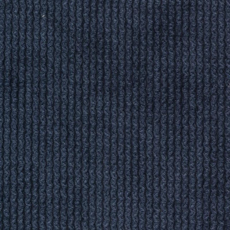 Geribbeld chenille - marineblauw - Bladi