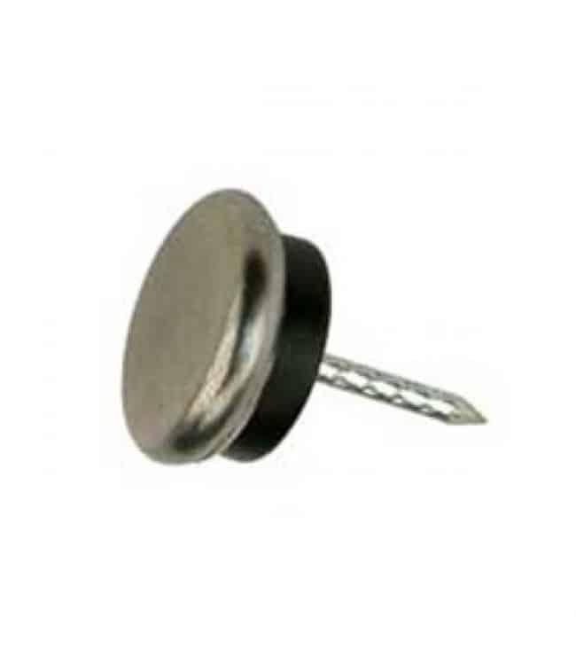 Glijnagel, staal verzinkt rubber buffer 25 mm per 4 stuks - Bladi