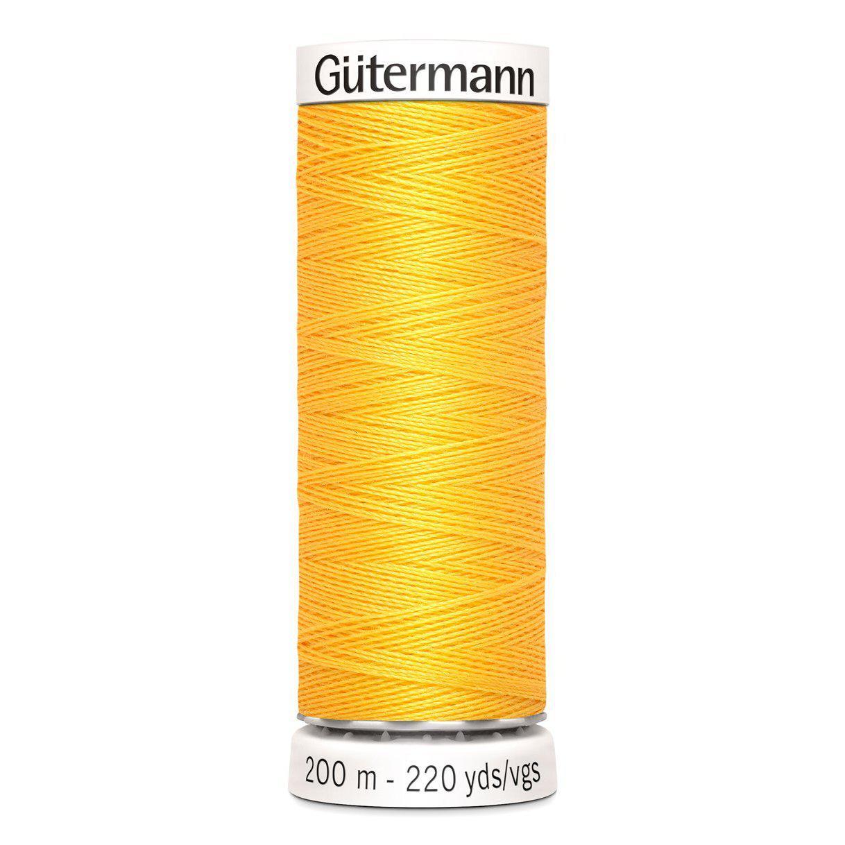 Hilo de coser universal Gütermann 200m - Amarillo yema 417