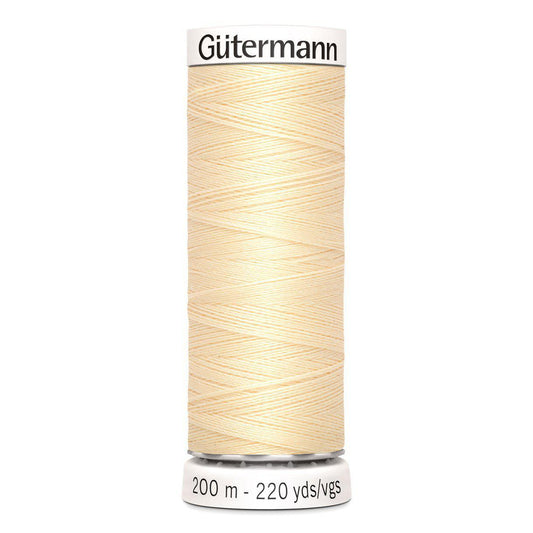 Gütermann Fil pour tout coudre 200m - Jaune clair 610