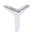 pied de meuble d'angle droit 13 x 13 cm hauteur 10 cm - argent - Bladi