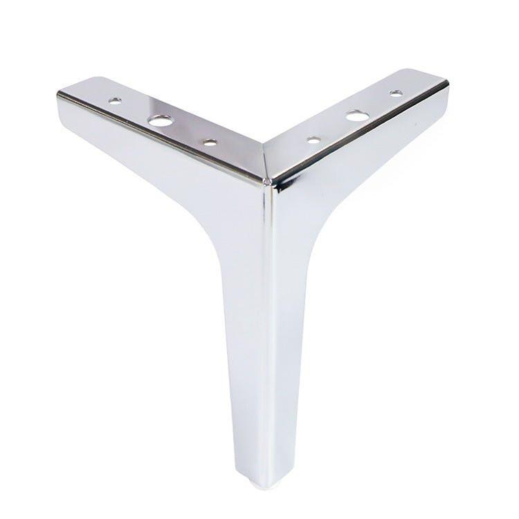 corner furniture leg straight 13 x 13 cm height 10 cm - silver - Bladi