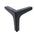 pied de meuble d'angle droit 13 x 13 cm hauteur 10 cm - noir - Bladi