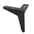 hoekpoot metaal 13 cm hoog - Zwart - Bladi