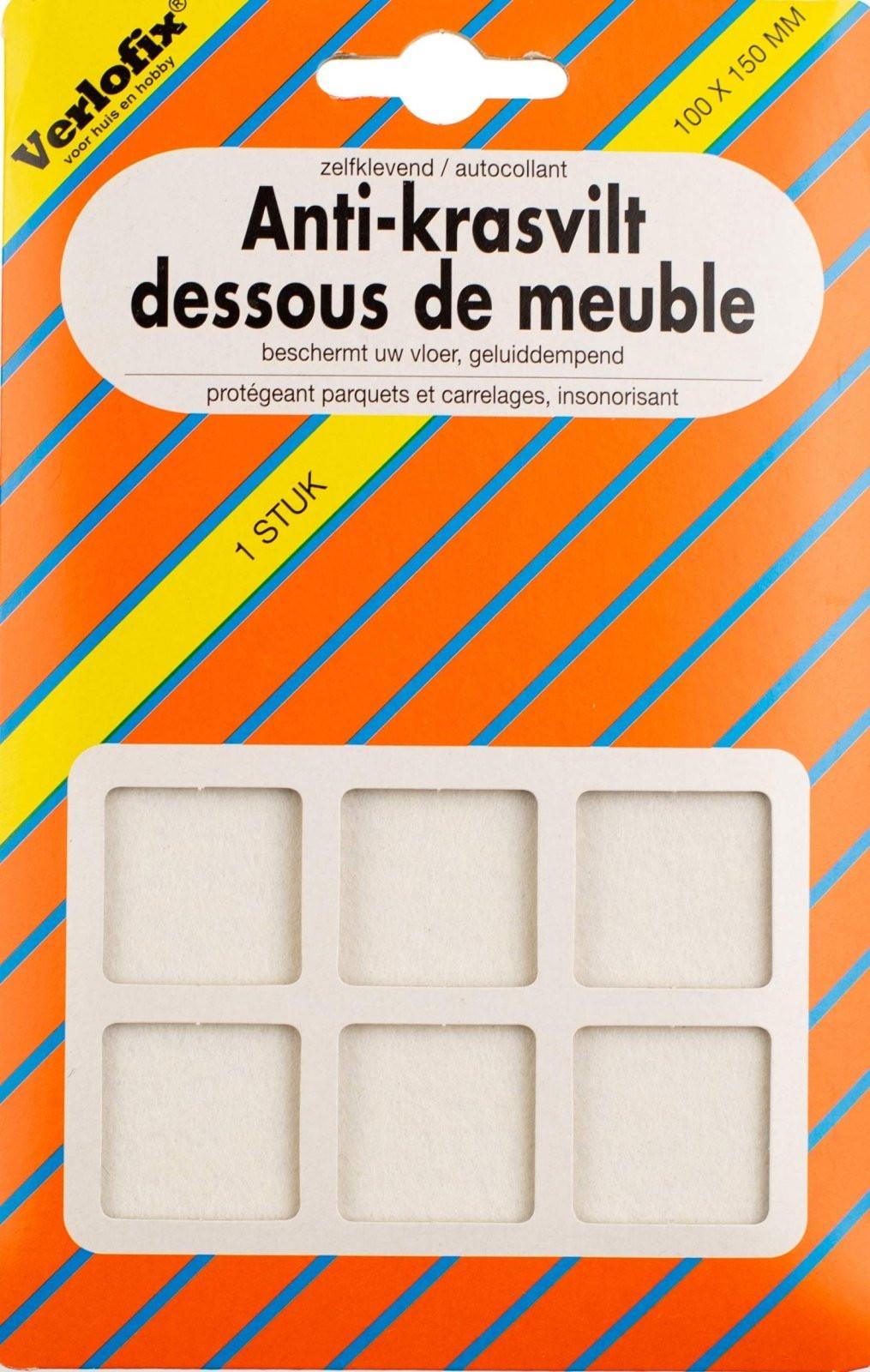 Zuschnittfilz, selbstklebend weiß 150 mm x 200 mm pro 1 Stück | BLADI.