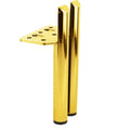 Moderne Metalen Meubelpoot 2 cilinders – 13+5 cm Hoog - goud - Bladi