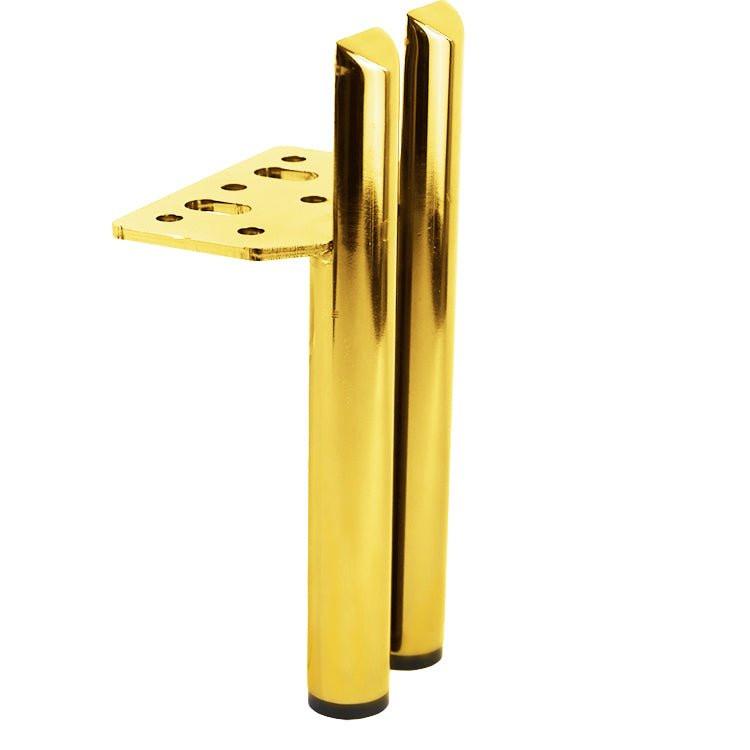 Modern Metal Furniture Leg 2 cylinders – 13+5 cm High - gold - Bladi